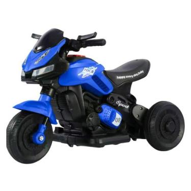 Imagem de Moto Eletrica 6v 3 Rodas Com Leds e Sons Infantil Para Criança 3 Anos 