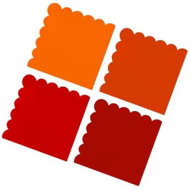 Imagem de Guardanapos de coquetel vermelho gradiente, 120 peças, guardanapo de papel de sobremesa de bebidas recortado vermelho para aniversário, casamento