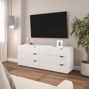 Imagem de Rack comoda para Tv 65 Polegadas com 6 Gavetas Porto - Politorno