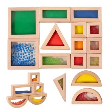 Imagem de Blocos De Empilhar | 15 Peças de para Classificação e Aprendizagem STEM,Brinquedos de Construção Infantil Blocos de Empilhar - Presente para Natal Aniversário Casa Jardim de Infância Viagem Brincar