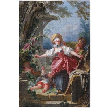 Imagem de François Boucher Pintura Rococó Quebra-cabeça 1000 quebra-cabeças para adultos Engraçado Jogo de Quebra-cabeça Presentes Arte Hard Puzzles Family Toy Artwork, 75 cm x 50 cm