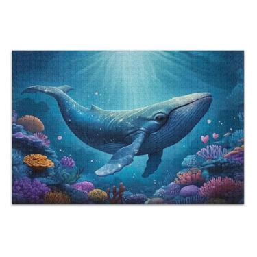 Imagem de Quebra-cabeça de 1000 peças para adultos, jogo de quebra-cabeça engraçado, presente exclusivo para adultos, animal, arte colorida, vibrante galáxia, 75 x 40 cm