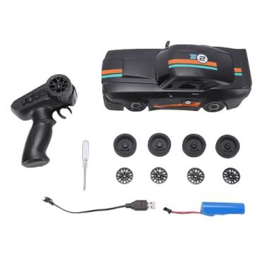 Imagem de Luocute Carro de Drift Rc de Alta Velocidade 1:16, Brinquedo de Corrida retrô Com 4 Sistemas e Controle Remoto de 2,4 GHz, Luzes LED Vibrantes para Meninos, Crianças e Adultos