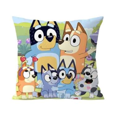 Imagem de Capa De Almofada Do Desenho Animado Bluey, Impressão Em Ambos Os Lados