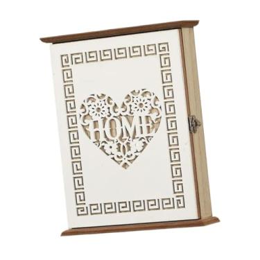 Imagem de Bothyi Porta-chaves de madeira artesanal vintage para parede, feito à mão, para sala de estar, casa ou presente, Coração de Amor