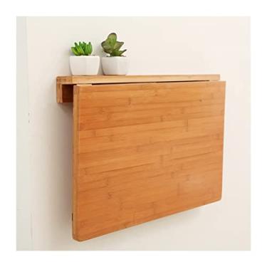 Imagem de ZXLPHA Mesa flutuante de madeira maciça montada na parede para pequenos espaços para mesa de computador, mesa de escritório em casa, balcão de cozinha, mesa de jantar, prateleira de lavanderia