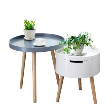 Imagem de Mesa de centro sala de estar mini mesa redonda pequena simples mesa de cabeceira mesa de centro nórdica mesa lateral sofá mesa redonda pequena mesa central