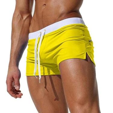 Imagem de Sunga De Praia Masculina De Secagem Rápida, 10 Cores, Design Com Bolso