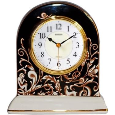 Imagem de Relógios de cerâmica para decoração doméstica, relógios de sala de estar e escritório, relógios de mesa vintage para quarto - estilo B