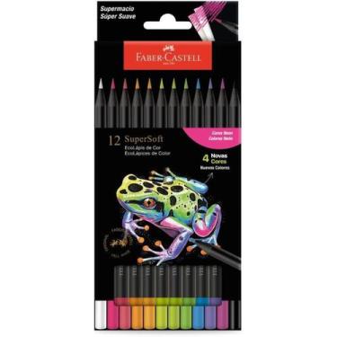 Imagem de Lápis De Cor Faber-Castell Supersoft Colorido 12 Cores Neon