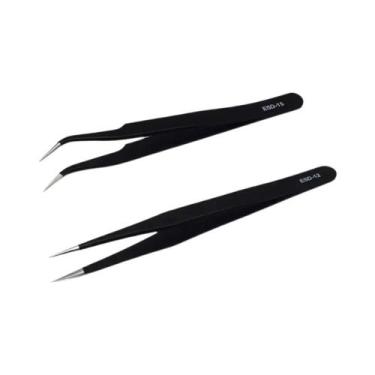 Imagem de Pinças Antiestáticas De Aço Inoxidável Para Reparo De Placas-Mãe De Ce