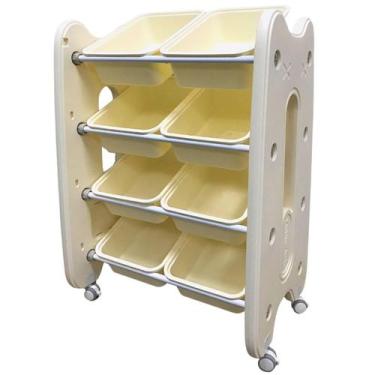 Imagem de Prateleira Infantil Plástica Organizadora Cesto Estante Baú Brinquedos