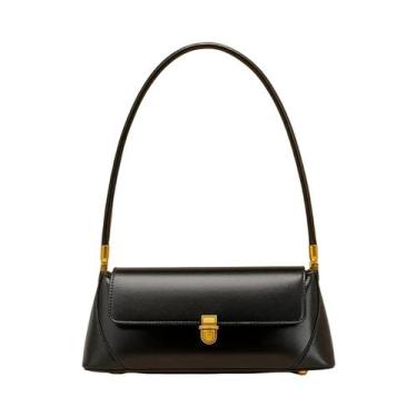 Imagem de Bolsa De Ombro Feminina Vintage Em Couro PU, Bolsa Baguete Francesa Pa