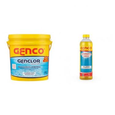 Imagem de Genclor 10kg + Genfloc 1litro cloro puro e clarificante genco - cloro 