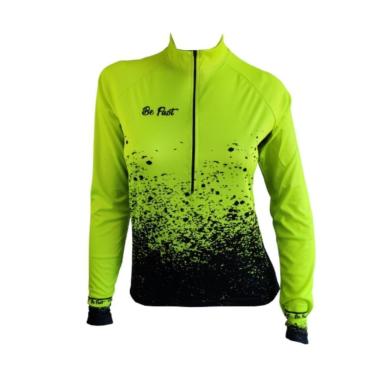 Imagem de Camisa Ciclismo Feminina Be Fast Manga Longa Pintas Pretas I Bike Mtb-Feminino