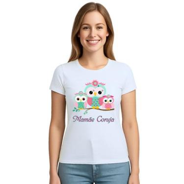 Imagem de Camiseta Mamãe Coruja e Corujinhas Personalizada - Use P4, Branco, Bab