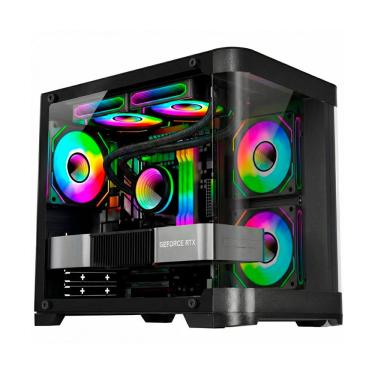 Imagem de Gabinete Gamer Aquário K-Mex CG-01P4 - Vidro Temperado - Micro ATX - Preto - CG01P4RH001CBOX