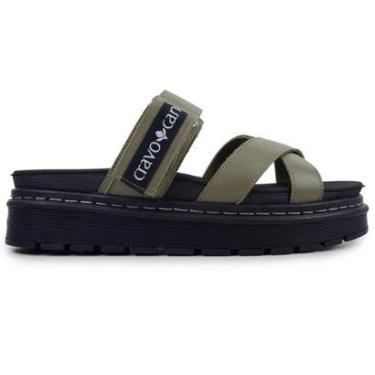 Imagem de Papete Feminino Cravo e Canela Plataforma Verde - 1762-Feminino