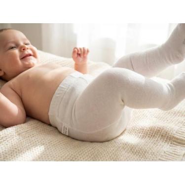 Imagem de Meia Calça Infantil Fio 80 Algodão Papilloo, G, Branco