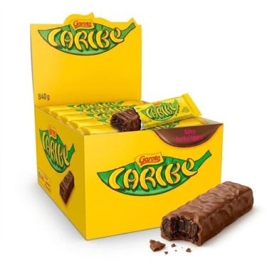 Imagem de Chocolate Caribe 28g Bombom de Banana Display Caixa 30un Garoto