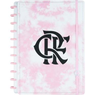 Imagem de Caderno Inteligente Grande Flamengo Rosa 80FLS