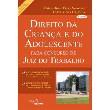 Imagem de Livro - Direito da criança e do adolescente para concurso de juiz do t