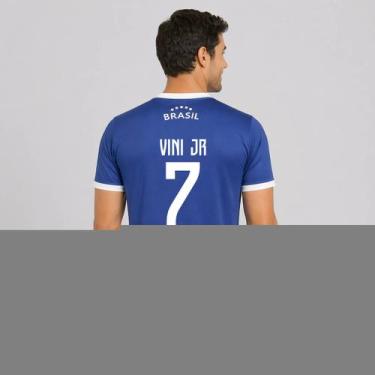 Imagem de Camisa Brasil Canarinho Azul 7 Vini Jr - Balboa, G