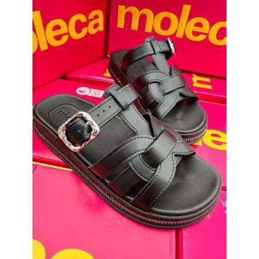 Imagem de Sandália Papete Feminina Moleca Conforto Lançamento!, Preto, 37