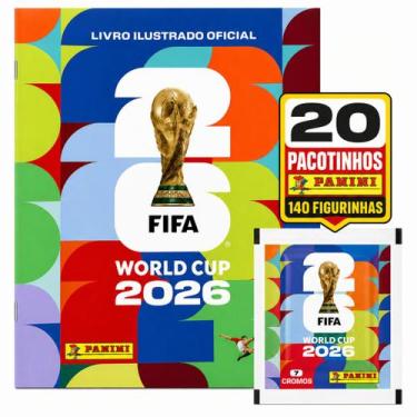Imagem de Kit Álbum de Figurinhas Capa Dura + 140 Figurinhas Copa do Mundo FIFA 