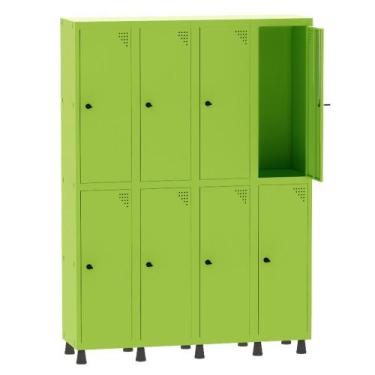 Imagem de Armário Guarda Volume Locker Roupeiro 4 Vãos 8 Portas Aço GRP504/8 Ver