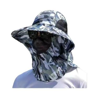 Imagem de Chapéu de Pesca Unissex com Aba Larga - Proteção Solar para Verão e Mo