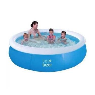Imagem de Piscina Inflável 1000L Azul de PVC Redonda 1,68M X 51CM Belfix
