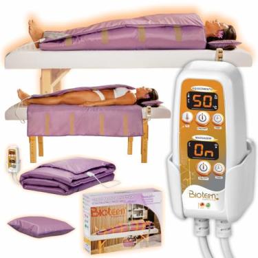Imagem de Vibro Manta Térmica Estética Digital Bivolt Massageadora CORPO INTEIRO Bioterm - Certificação Inmetro e Iso9001 - COR LILÁS