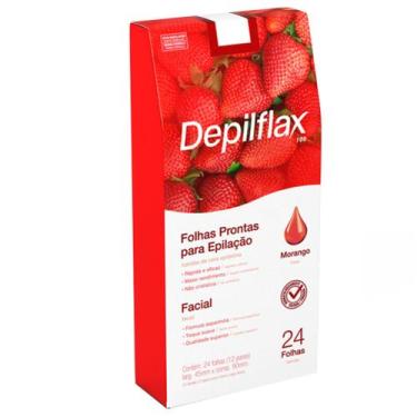 Imagem de Folhas prontas cera depilação facial 12 pares Depilflax