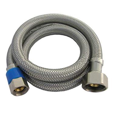 Imagem de LASCO 10-0131, compressão de 3/8 polegadas por conector de fonte de água IPS de 1/2" por 30 polegadas, pacote com 5, prata, 5 peças