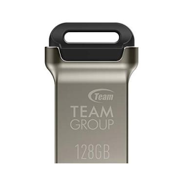 Imagem de TEAMGROUP C162 128 GB USB 3.2 Geração 1 (USB 3.1/3.0) Mini serve para pen drive USB de metal, leitura até 90 MB/s, unidade de polegar de armazenamento externo TC1623128GB01
