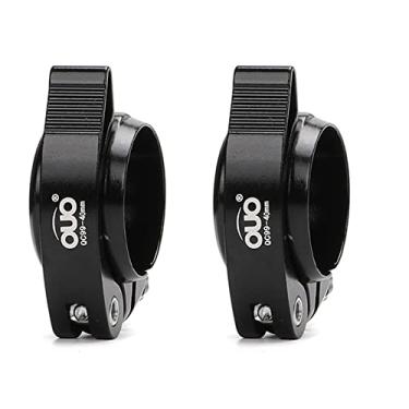 Imagem de Braçadeira para assento de bicicleta adequada para 40/41 mm, liga de alumínio para bicicleta de liberação rápida espigão de assento de fixação para bicicleta dobrável, MtB, bicicleta de estrada (preta, 40 mm)