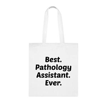 Imagem de Bolsa Tote Assistente de Patologia, Best Patology Assistant Ever Bag, Presente de Assistente de Patologia, Bolsas reutilizáveis de Assistente de Patologia, Ideia de de Natal, Branco