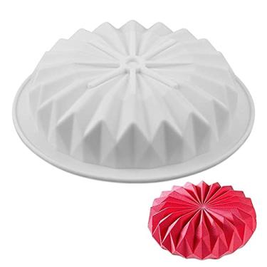 Imagem de Molde de silicone em forma redonda de flor molde de mousse de bolo moldes de chocolate geleia doce em forma de maçã sobremesa assadeira decoração de bolo