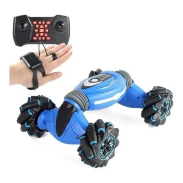 Imagem de Carrinho Remoto Acrobático Stunt Gestos 4x4 Monster Twist Azul