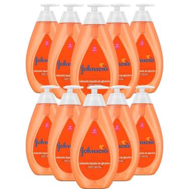 Imagem de Kit 10 Sabonetes Líquido Johnson`s Cabeça aos Pés 750mL