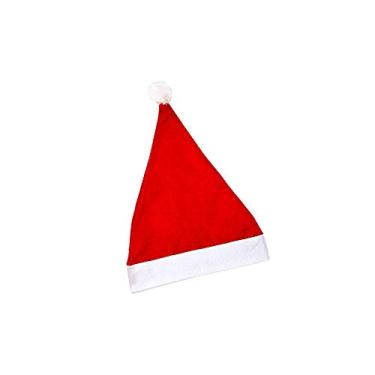 Imagem de Touca De Natal Gorro Vermelho Com Pompom Masculino e Feminino