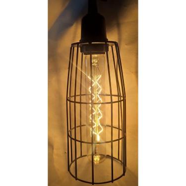 Imagem de Gaiola Pendente De Luz Luxo Longa P/lâmp.div. Com Soqu Retrô