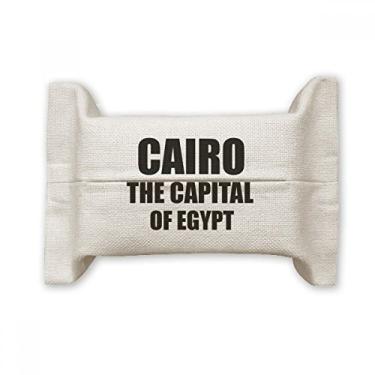 Imagem de Bolsa de linho de algodão para lenços faciais Cairo A Capital do Egito