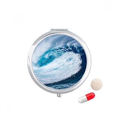 Imagem de White Wave Sea Water Science Nature Picture Caixa de armazenamento de remédios