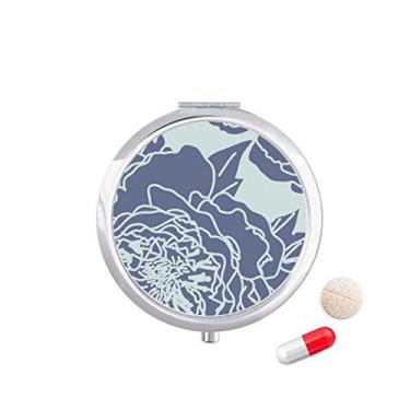 Imagem de Peônia abstrata de plantas com padrão de arte para comprimidos, bolso, caixa de armazenamento de medicamentos