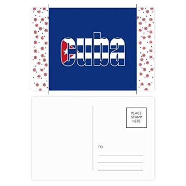 Imagem de Cartão postal de Natal com nome da bandeira do país de Cuba