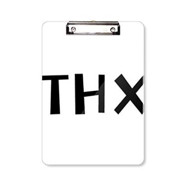 Imagem de Placa de apoio para prancheta com citação Thanks A4