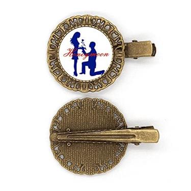 Imagem de Presilha de cabelo com presilha de cabelo com flores e rosas de casamento