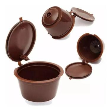 Imagem de 03 Cápsulas Plástica Dolce Gusto Reutilizável Café Cappuccino Chocolat